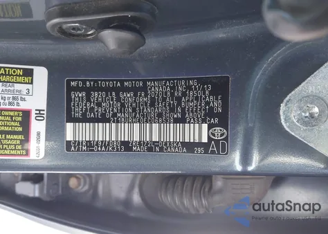 2014 Toyota Corolla S Plus from USA, damaged, VIN 2T1BURHE0EC068538